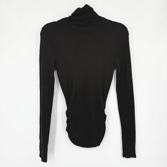 Women's Michael Stars New with Tags Nessa Black Turtleneck Tee OS/2-10 - Picture 3 of 6